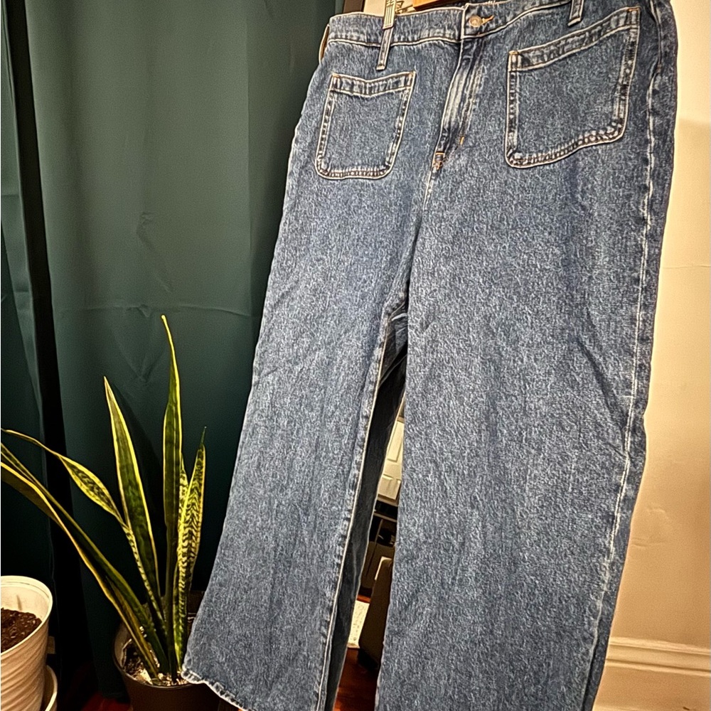 J. Crew Blue Wide Leg Jeans